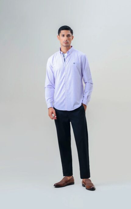 CASUAL SHIRT SMART FIT PURPLE CHECK