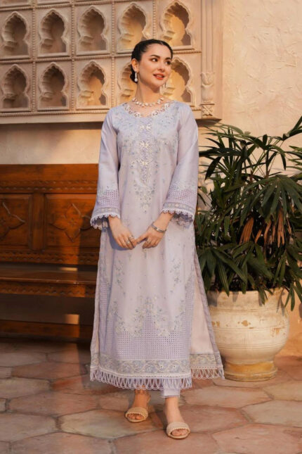 3 PIECE EMBROIDERED Verona Lilac - Jeem